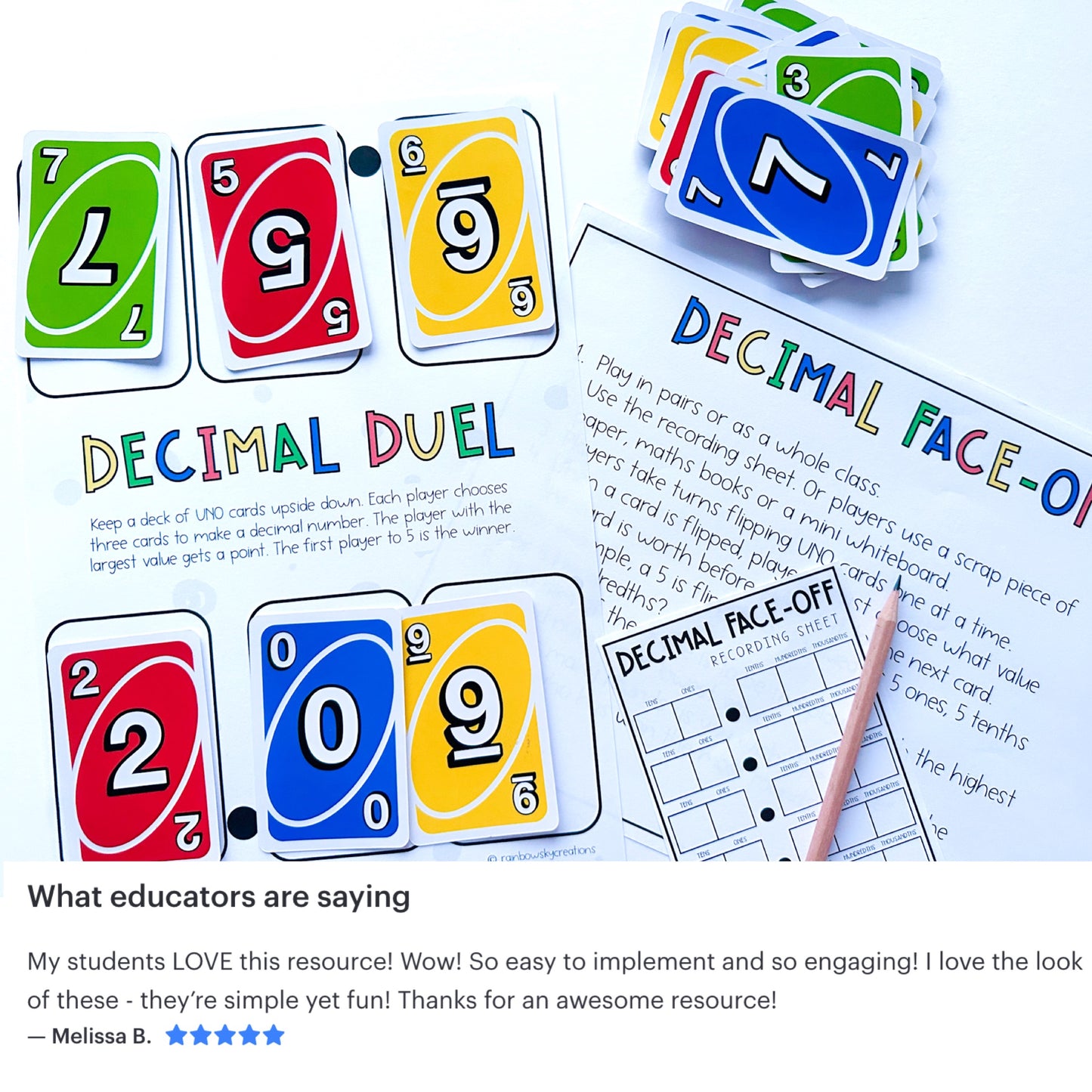 UNO Card Games BUNDLE | Math Centres | Grades 5-6 [VERSIONS 1, 2 & 3]