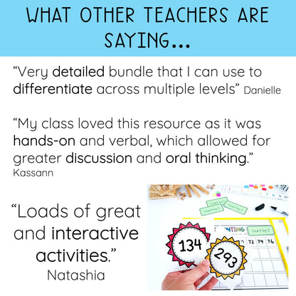 2nd Grade Number Sense Math Centers / Hands-on Place Value Activities