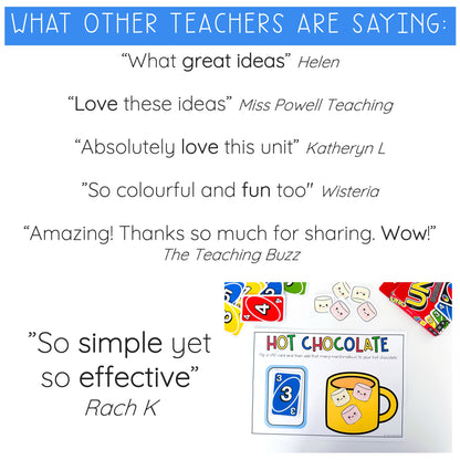 UNO Math Games BUNDLE - Preschool (Versions 1,2,3)