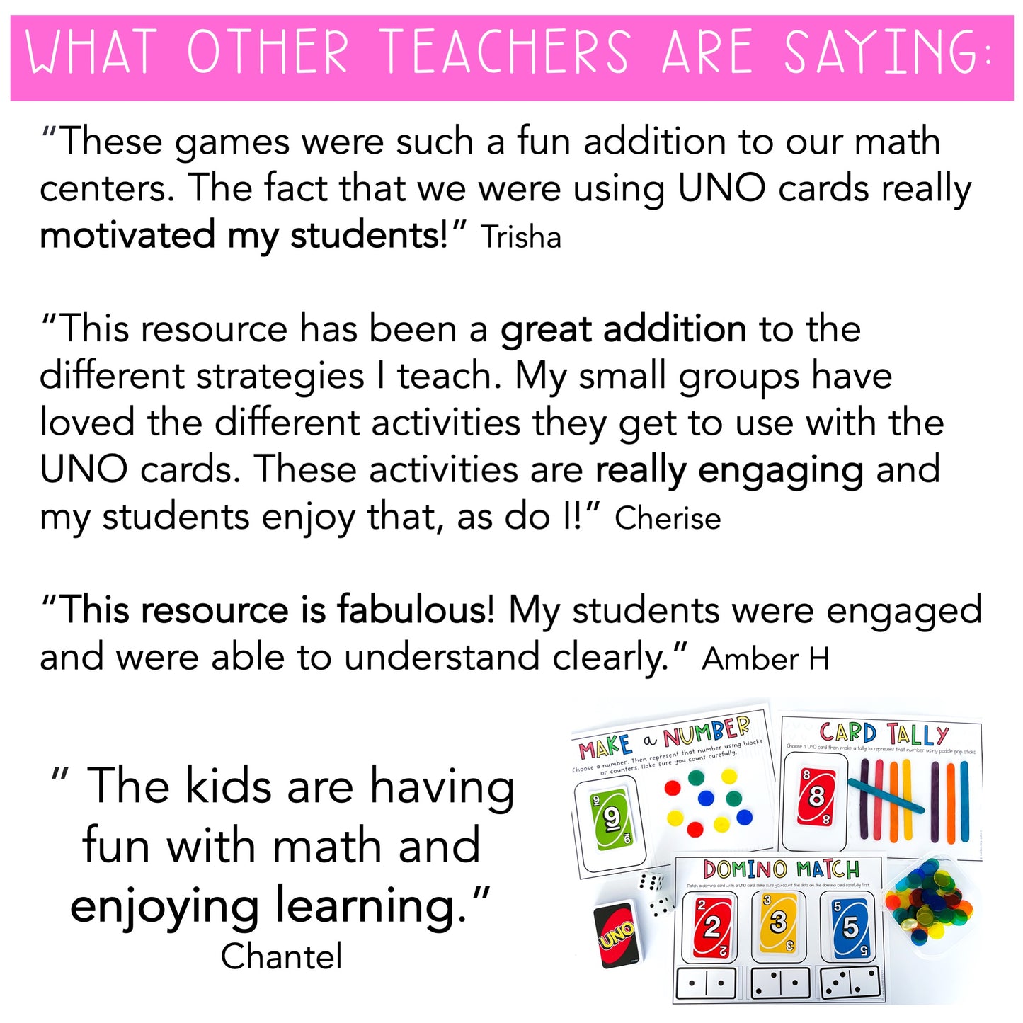 UNO Card Games - Kindergarten (VERSION 1)
