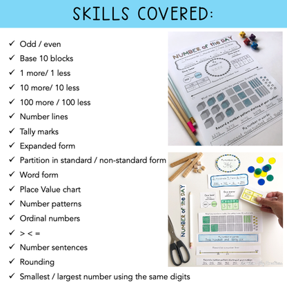 Number Of The Day BUNDLE | Warmup Templates [Digital & Printable]