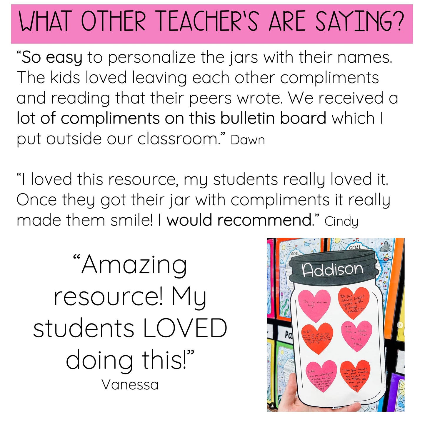 Valentine Kindness Activity / Valentine's Day Craft / Compliment Jar