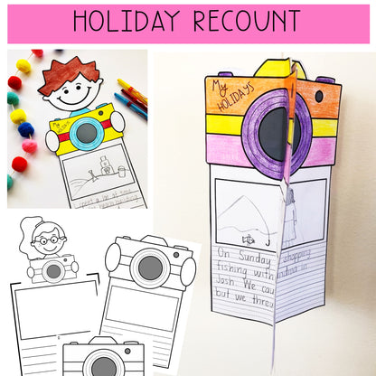 3D Seasonal Craft BUNDLE Year Long Bulletin Board Activities - Writing Activities