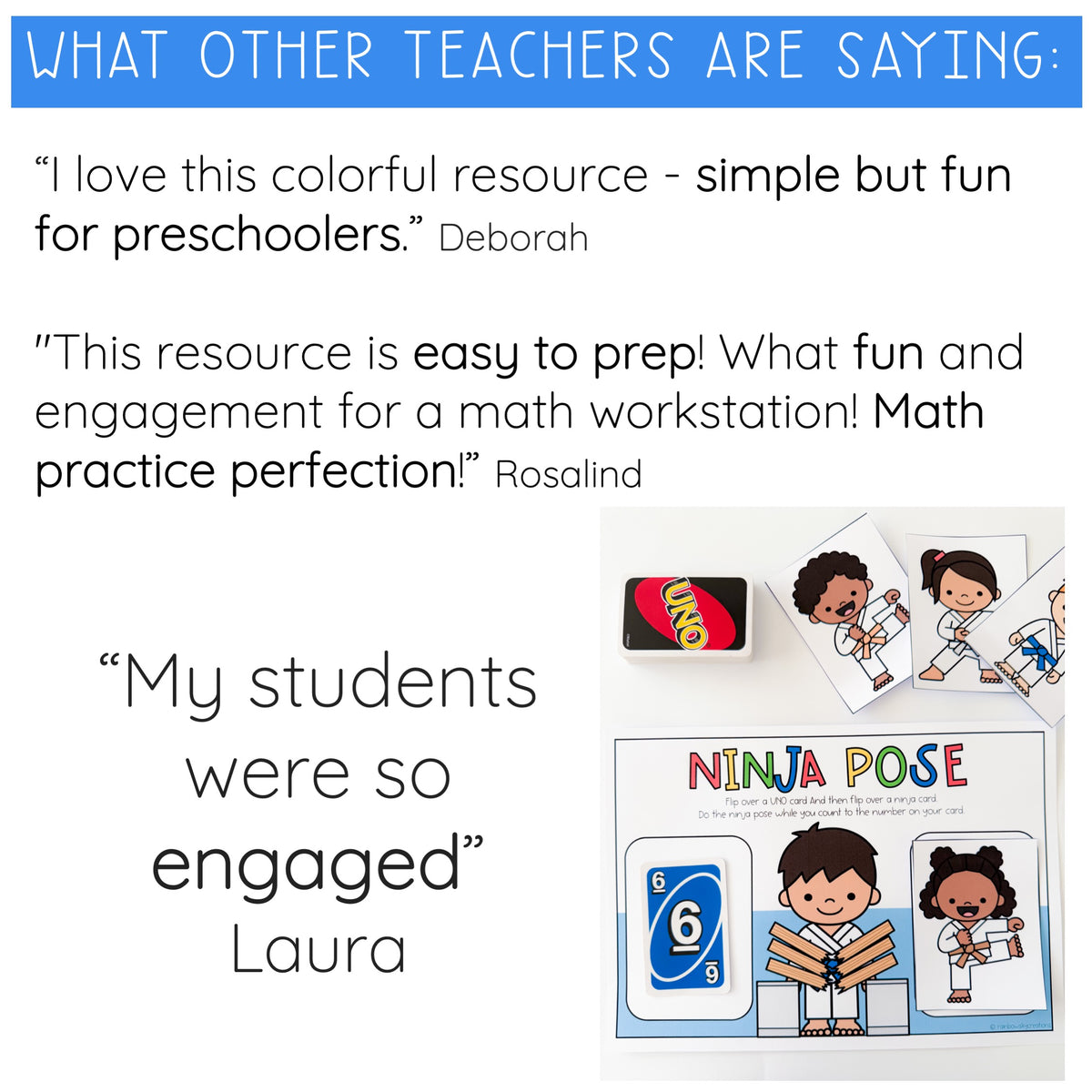 UNO Math Games BUNDLE - Preschool (Versions 1,2,3)
