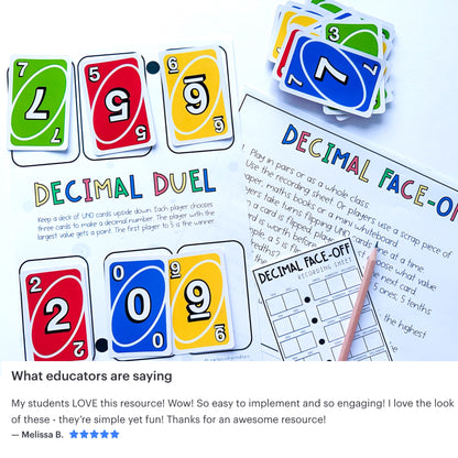 Uno Math Games BUNDLE - Grades 5-6 (Versions 1,2,3 & 4)