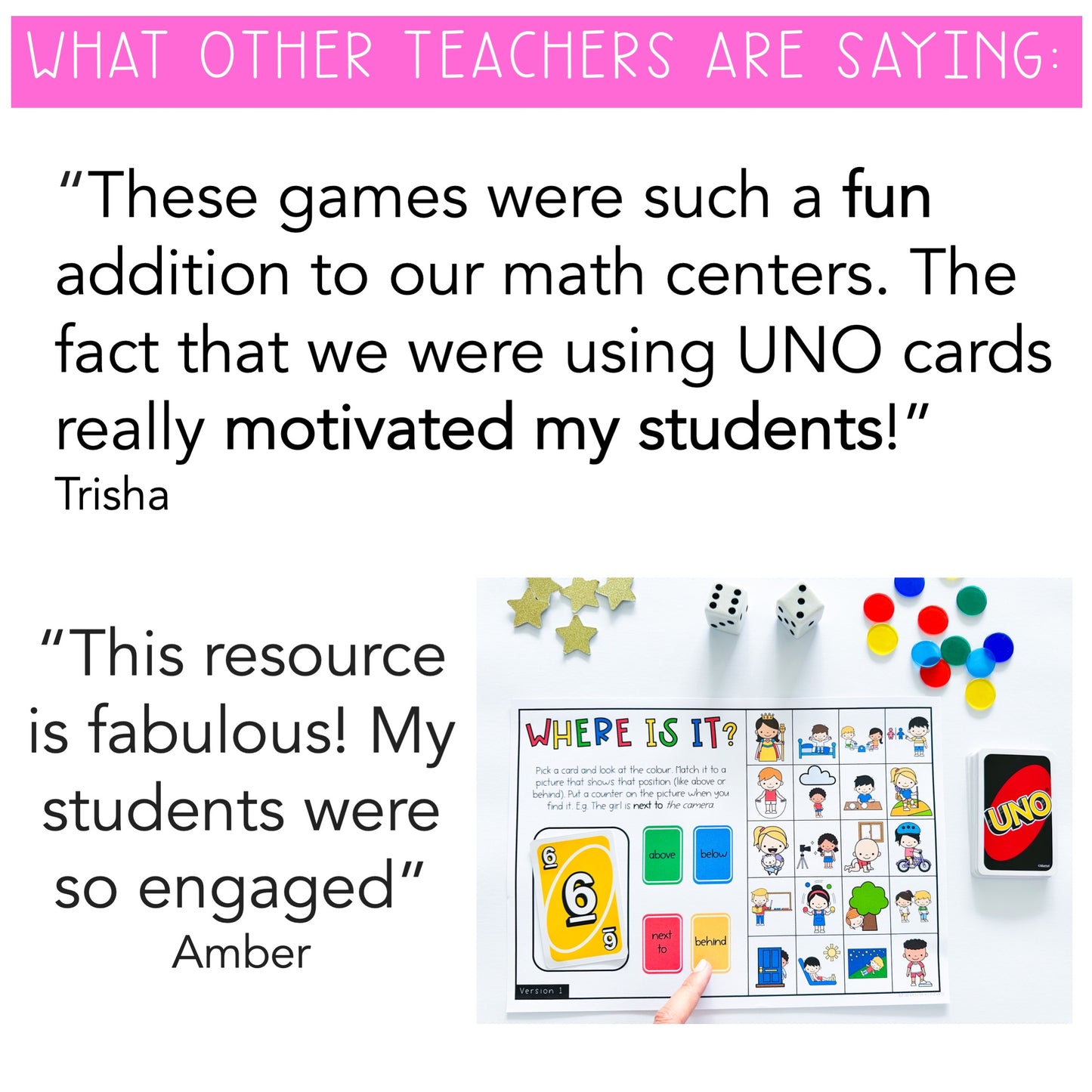 Uno Math Games BUNDLE - Kindergarten (Versions 1,2,3 & 4)