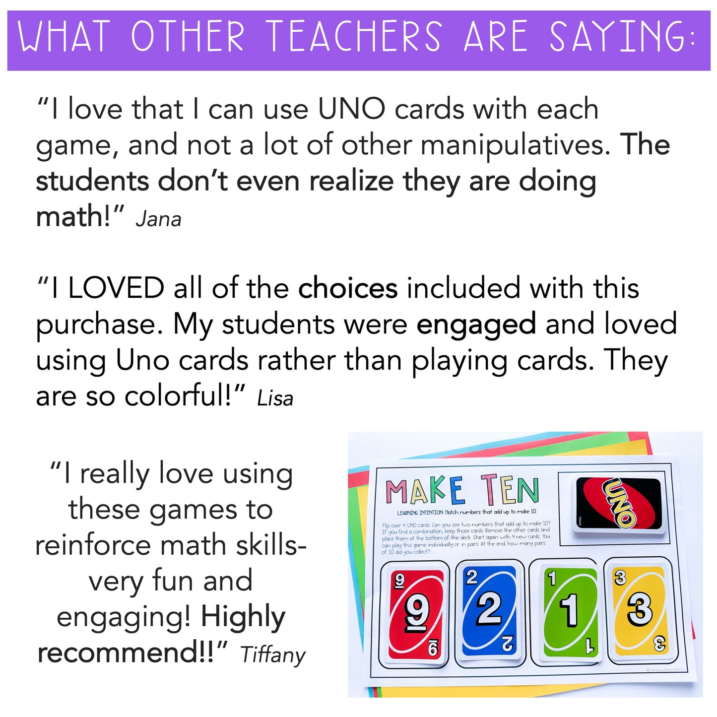 UNO Card Games BUNDLE | Grades 1-2 [VERSIONS 1, 2 & 3]