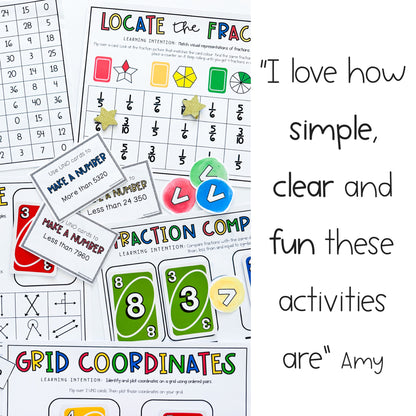 UNO Math Games ULTIMATE MEGA BUNDLE - Kindergarten to Grade 6 (Version 1,2,3& 4)