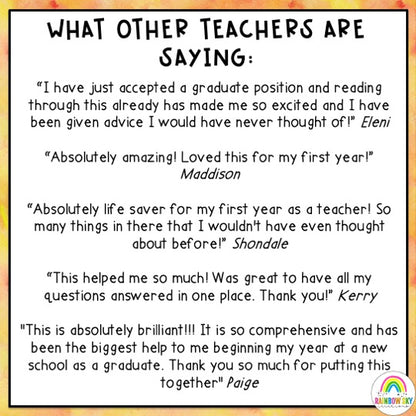 First Year Teacher Survival BUNDLE | New Teacher | Australia