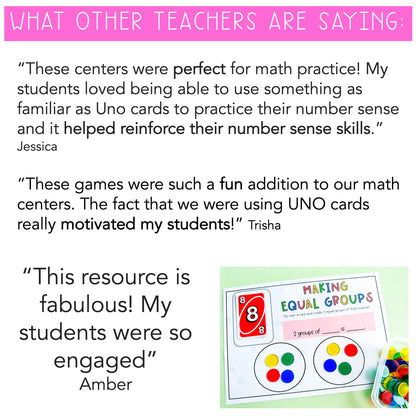 Uno Math Games BUNDLE - Kindergarten (Versions 1,2,3 & 4)