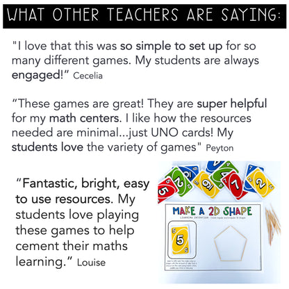 UNO Math Games ULTIMATE MEGA BUNDLE - Kindergarten to Grade 6 (Version 1,2,3& 4)