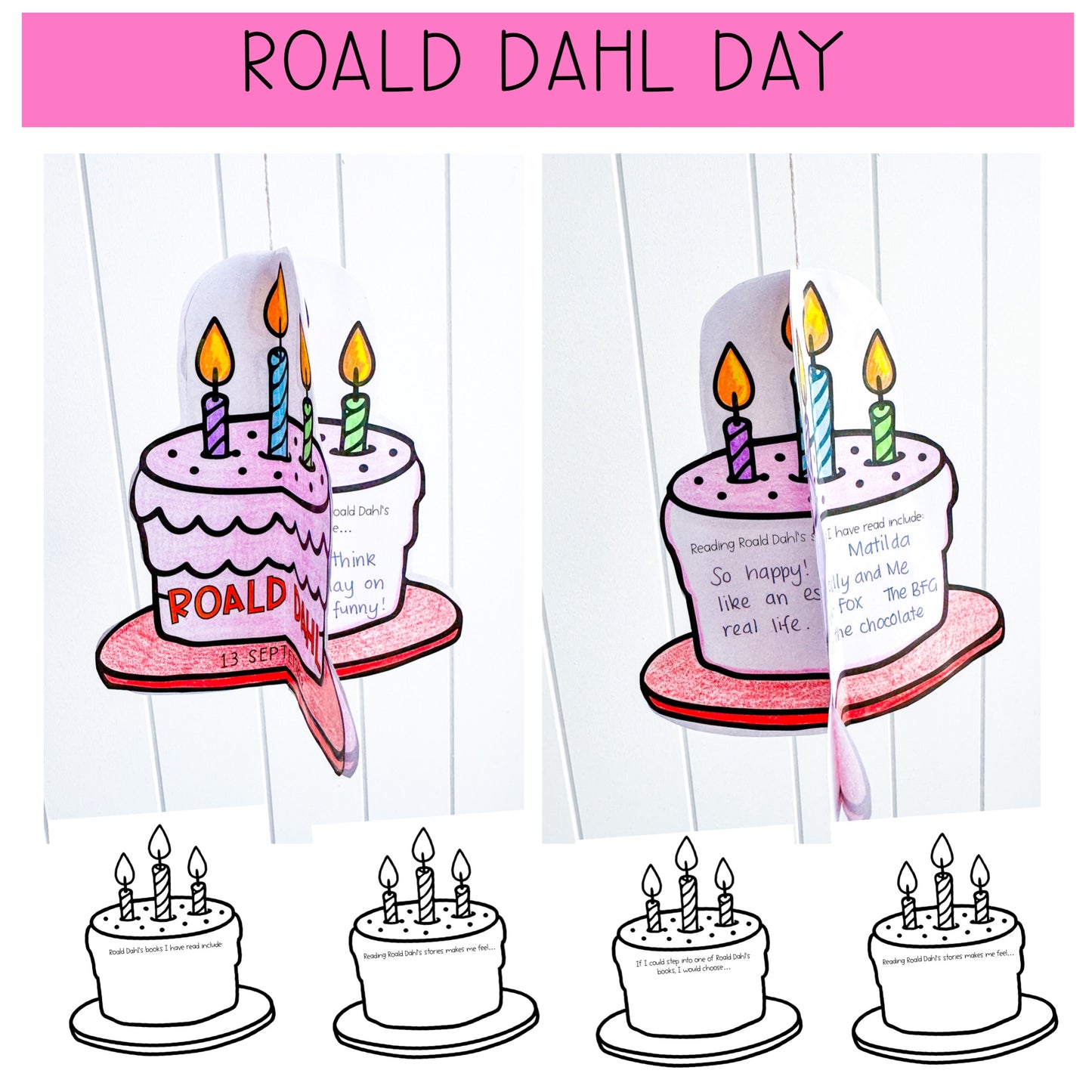 3D Seasonal Craft BUNDLE Year Long Bulletin Board Activities - Writing Activities