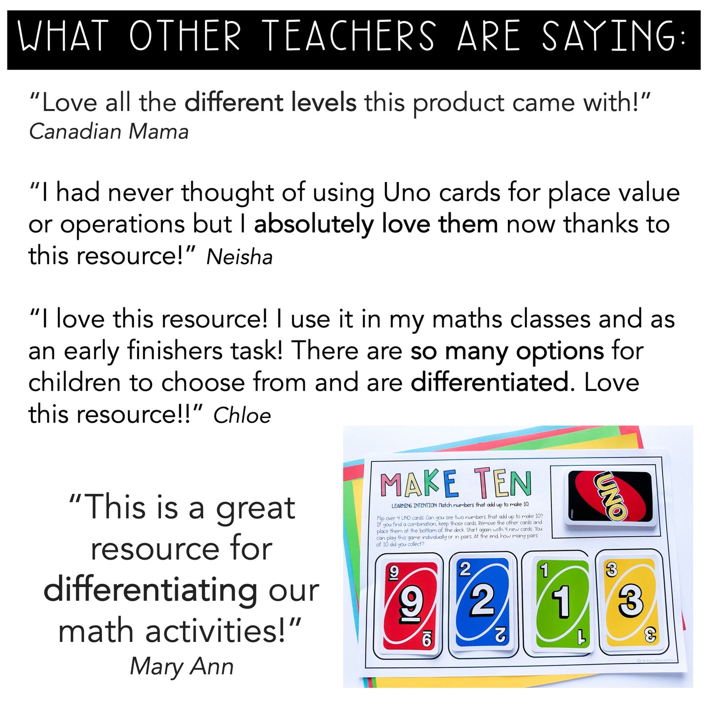 UNO Math Games ULTIMATE MEGA BUNDLE - Kindergarten to Grade 6 (Version 1,2,3& 4)