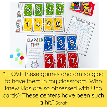 Uno Math Games BUNDLE - Grades 3-4 (Versions 1,2,3 & 4)