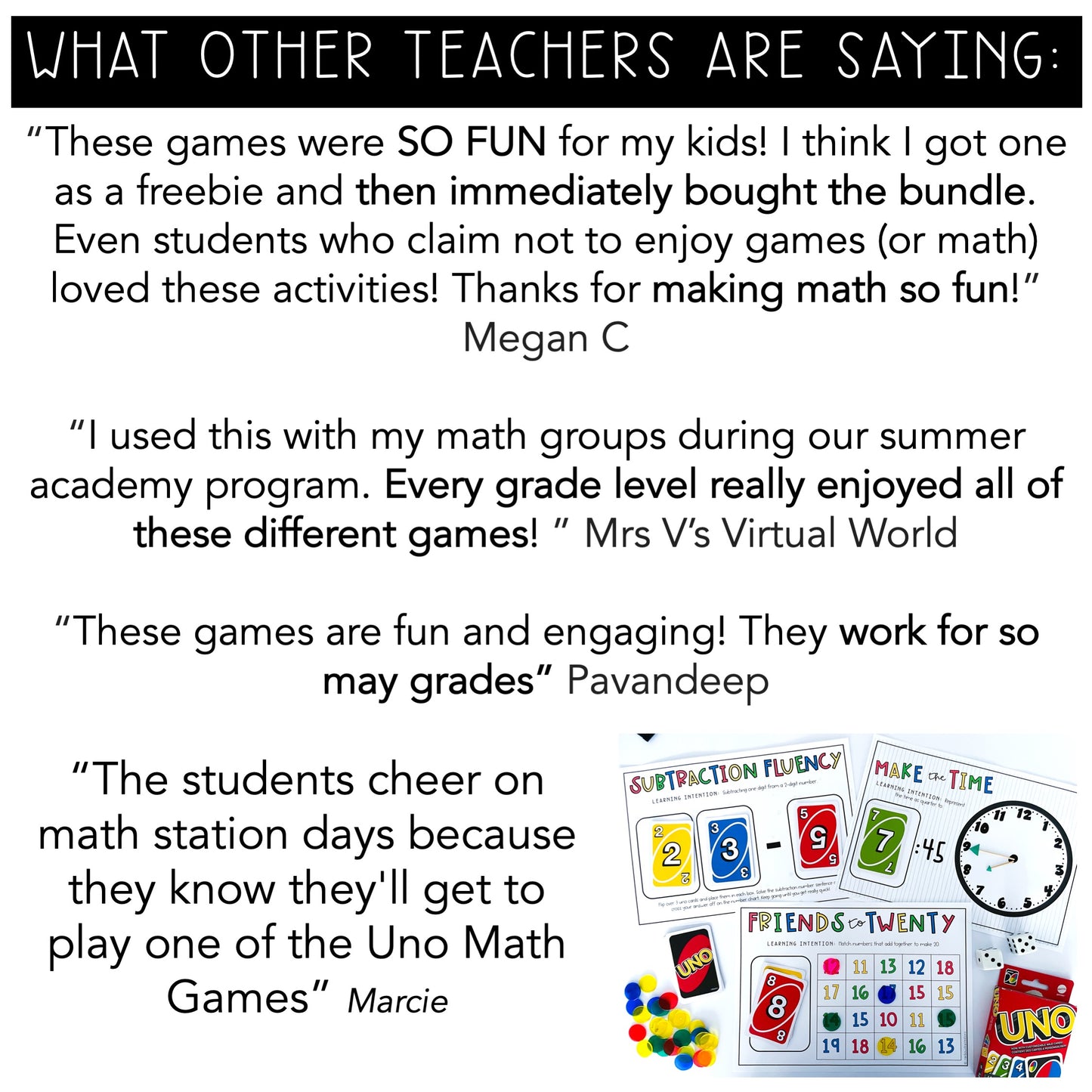 UNO Math Games ULTIMATE MEGA BUNDLE - Kindergarten to Grade 6 (Version 1,2,3& 4)