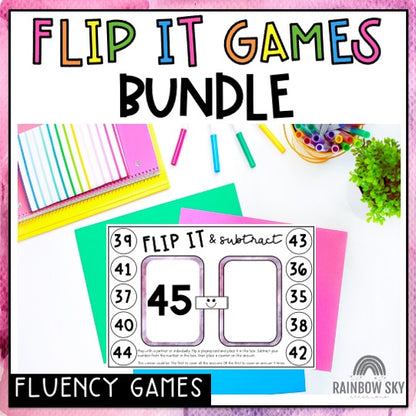 Flip It Fluency Games BUNDLE | Addition, Subtraction, Multiplication & Division