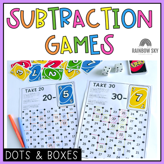 Subtraction Games | Number Fluency Games: Dots and Boxes