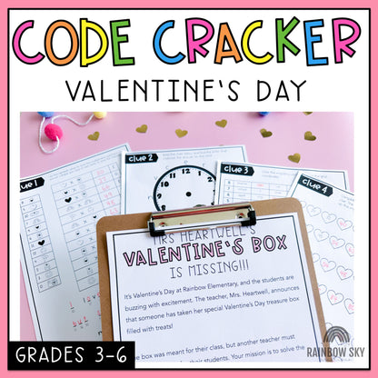 Code Breaker Activity | February Code Cracker | Valentine’s Day Theme