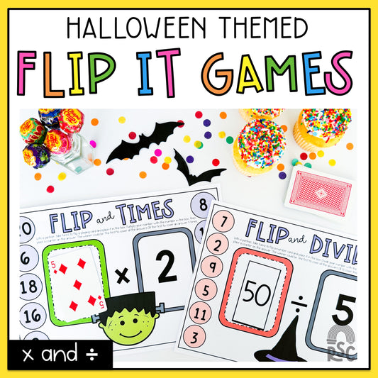 Halloween Multiplication + Division Games | Grades 3 - 5