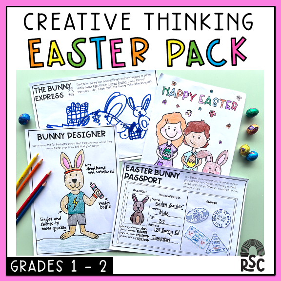 Easter Activities - Easter Worksheets - Easter Creative Thinking - Grades 1-2