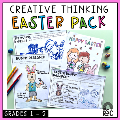 Easter Activities - Easter Worksheets - Easter Creative Thinking - Grades 1-2