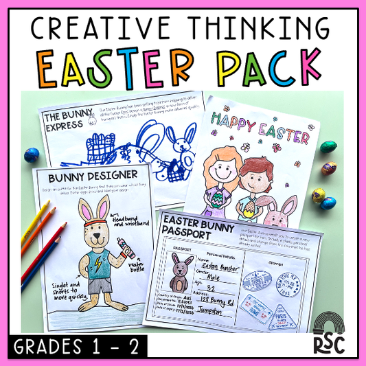 Easter Activities - Easter Worksheets - Easter Creative Thinking - Grades 1-2