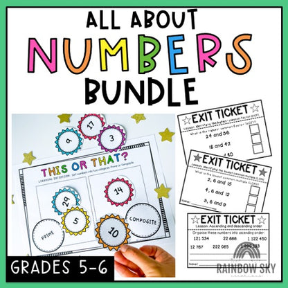 Number Sense BUNDLE | Hands-On Math Games | Grades 5-6