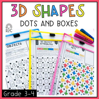 3D Objects Dots and Boxes Game
