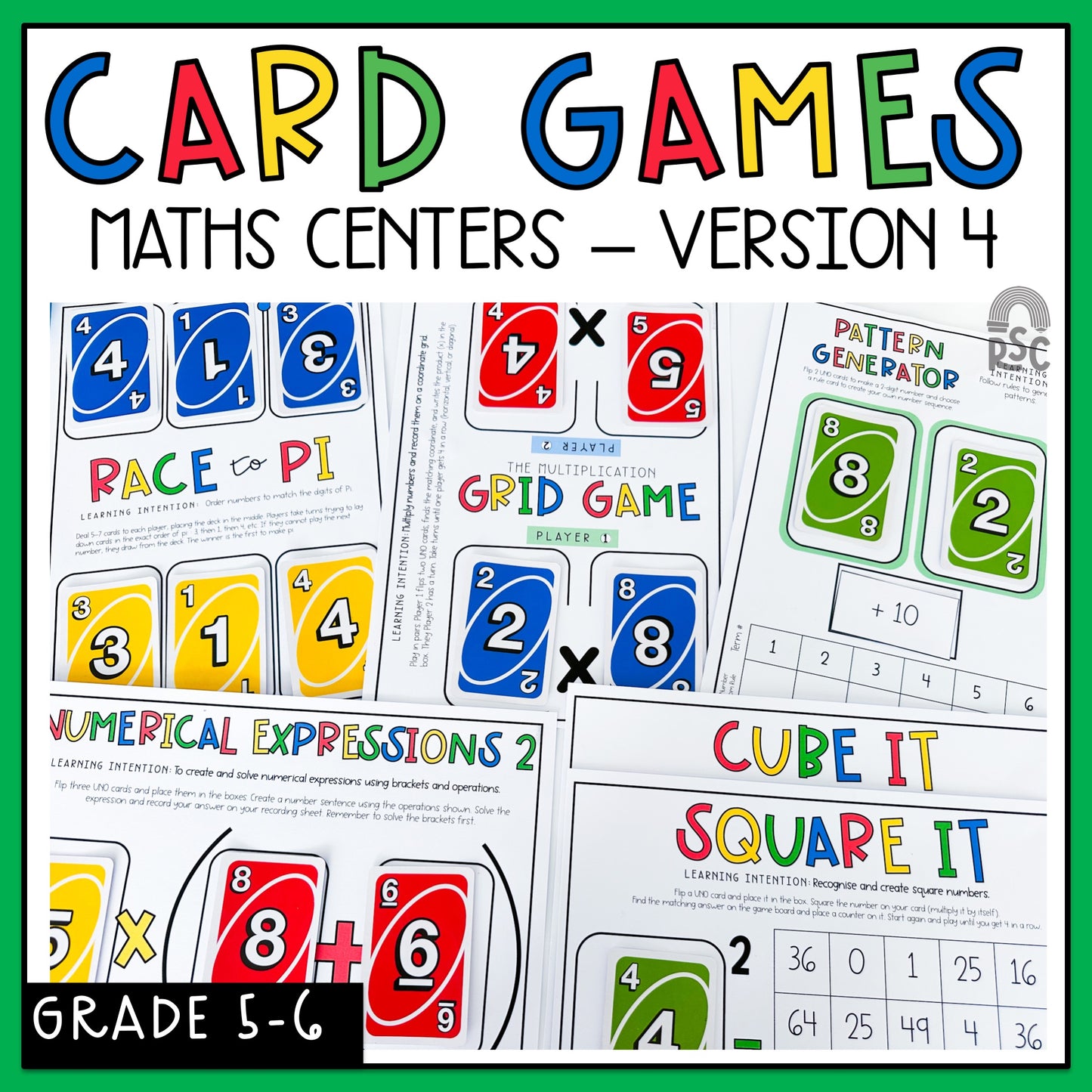 UNO Math Games - Grades 5-6 (Version 4)