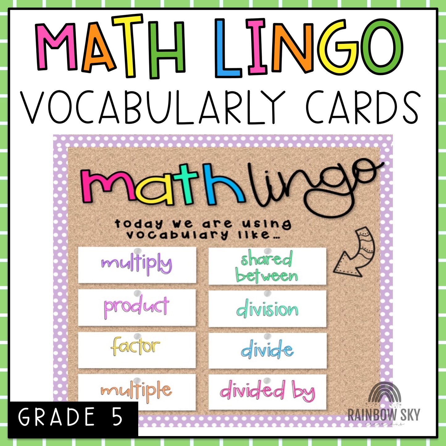 Math Vocabulary Cards | Maths Language | Australian Curriculum Aligned | Grade 5