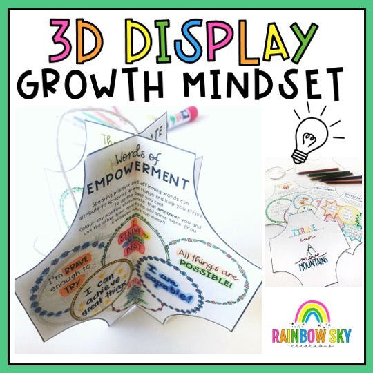 Growth Mindset 3D Display | Social & Emotional Learning