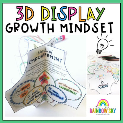 Growth Mindset 3D Display | Social & Emotional Learning