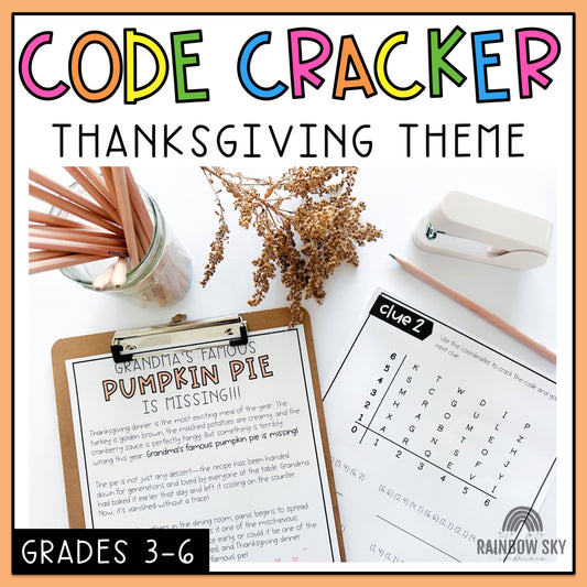 Code Breaker Activity | Thanksgiving Math Activity | Holidays Escape Room