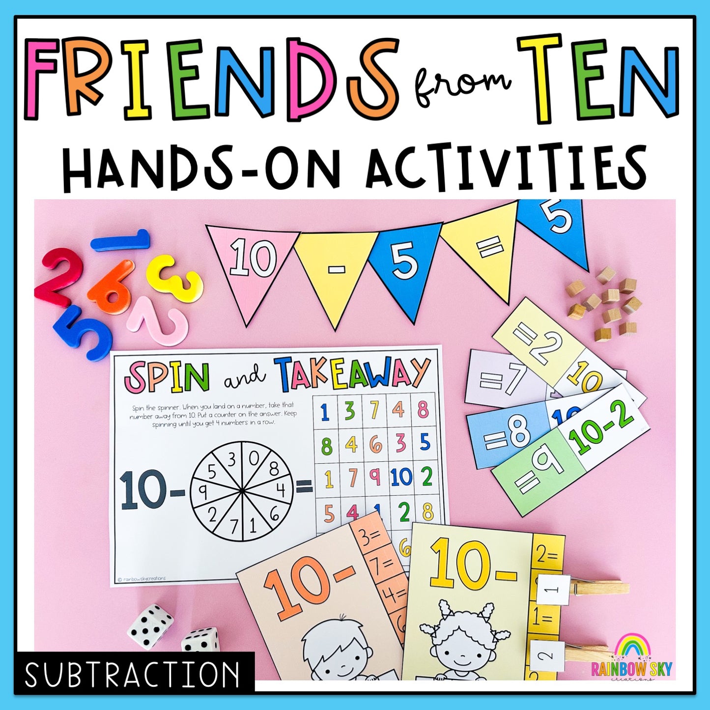 Subtraction From 10 Activities | Subtraction Math Centres