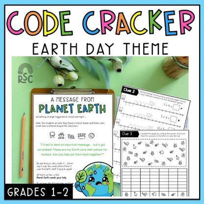 Earth Day Math Code Cracker (Grades 1-2)