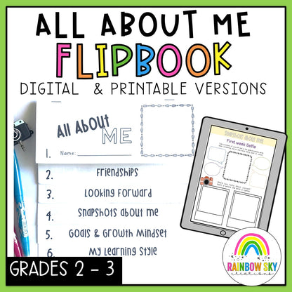 First Day Of School Flipbook BUNDLE | Back To school | Years 2-3 [Digital & Printable]