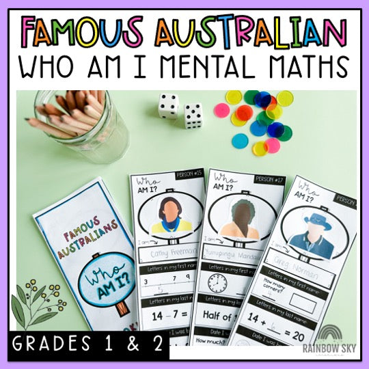 Australian Daily Mental Maths | Famous Australian Who Am I | Years 1-2