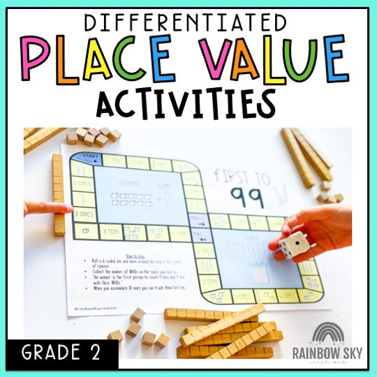 Place Value Worksheets & Games | Differentiated | Grade 2