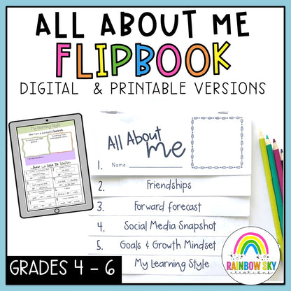 First Day Of School Flipbook BUNDLE | Back To School | Years 4-6 [Digital & Printable]