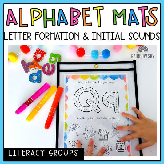 Alphabet Tracing Mats | Letter Formation & Initial Sounds | Writing