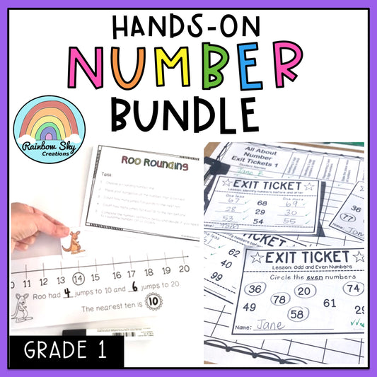 Hands-On Math BUNDLE | Place Value & Number Sense | Grade 1