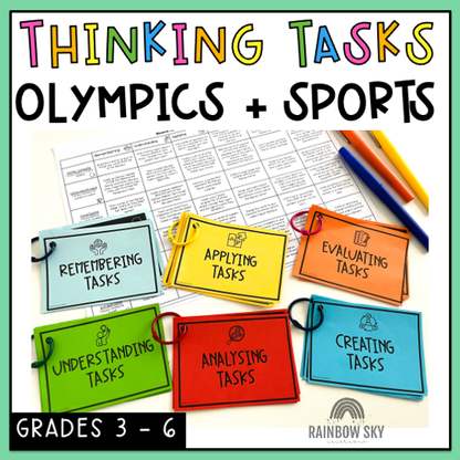 Olympic Games 2024 Creative Thinking Tasks | Sport-Themed | Grades 3-6