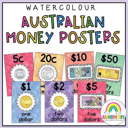 Australian Money Posters [Watercolour Theme]