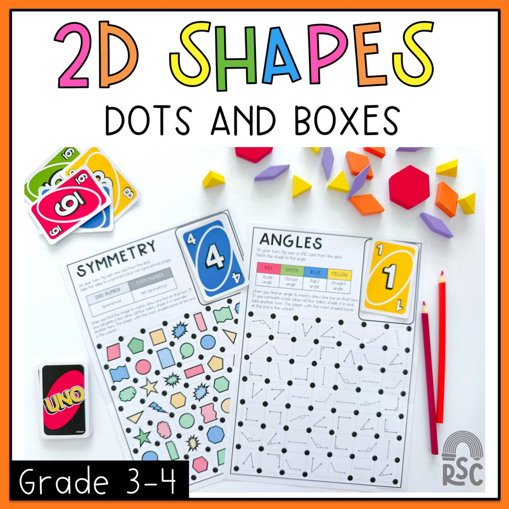 2D Shapes Dots and Boxes – Rainbow Sky Creations AU