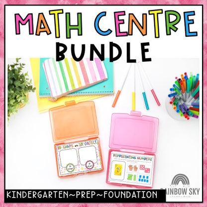 Math Centre BUNDLE | Play & Hands-On Centres | Kindergarten, Foundation, Prep