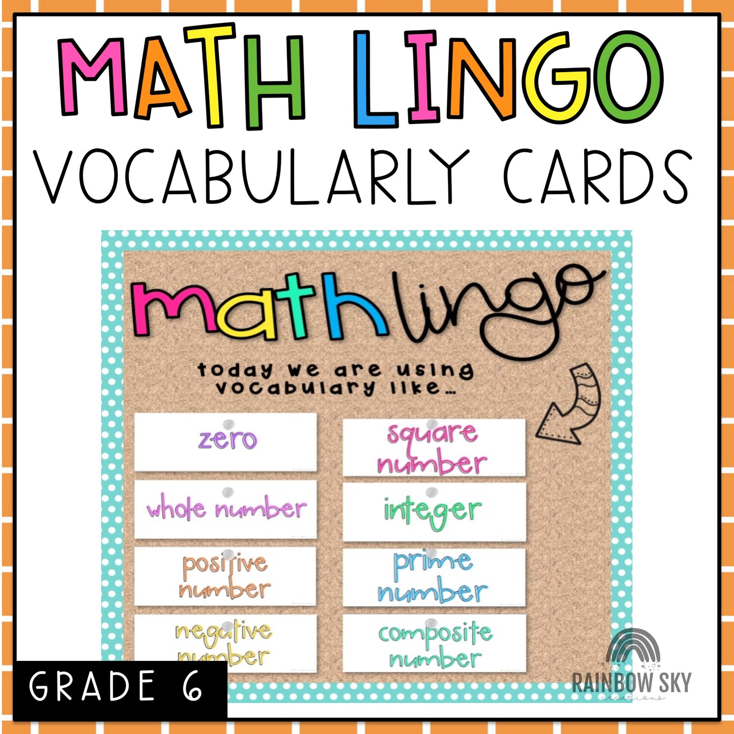 Math Vocabulary Cards | Maths Language | Australian Curriculum Aligned | Grade 6