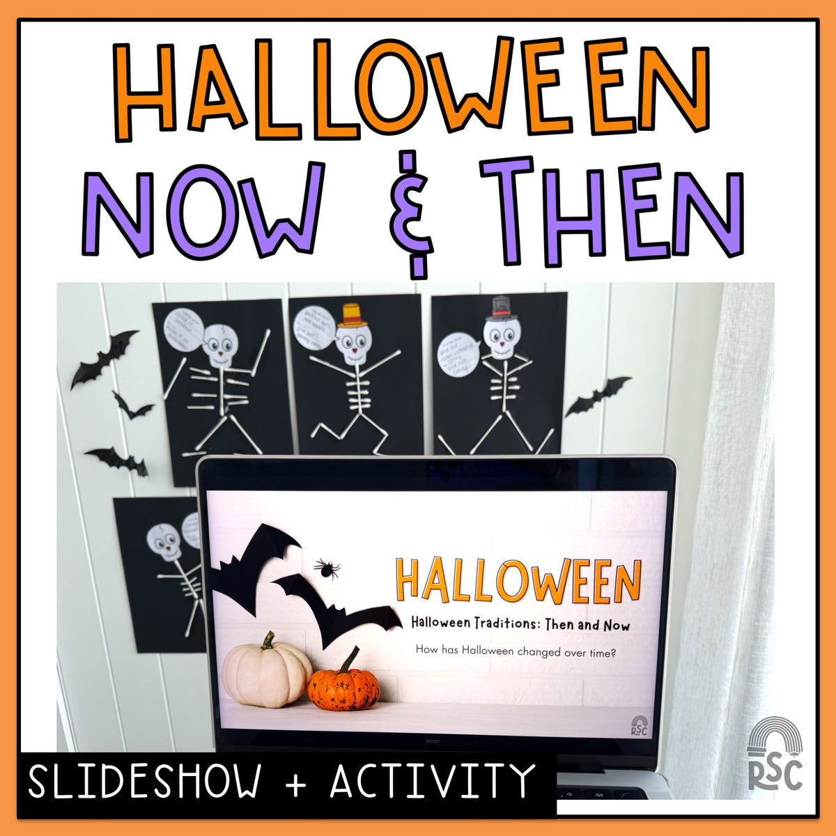 Halloween Powerpoint / Halloween Then and Now PowerPoint and Craft