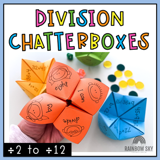 Division Chatterboxes | Division Facts Fluency & Division Practice