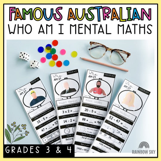 Australian Daily Mental Maths | Famous Australian Who Am I | Years 3-4