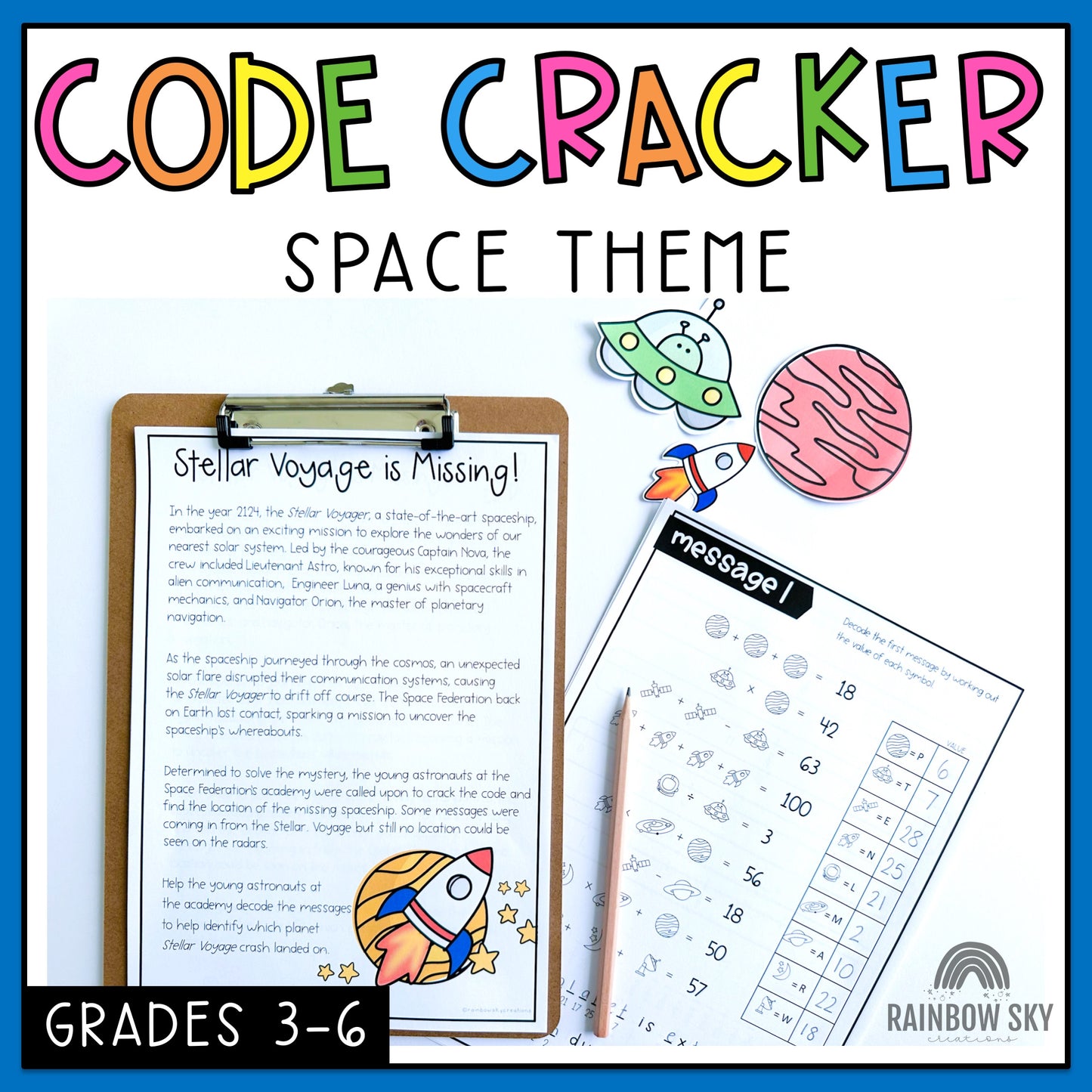 Space Code Breaker Math Activity | Space Escape Room